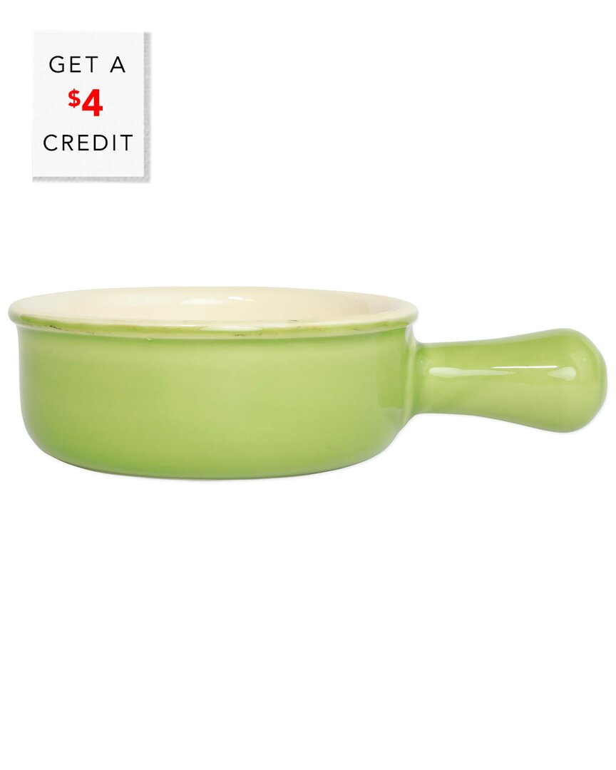 VIETRI VIETRI ITALIAN BAKERS SMALL ROUND BAKER WITH LARGE HANDLE WITH $4 CREDIT 