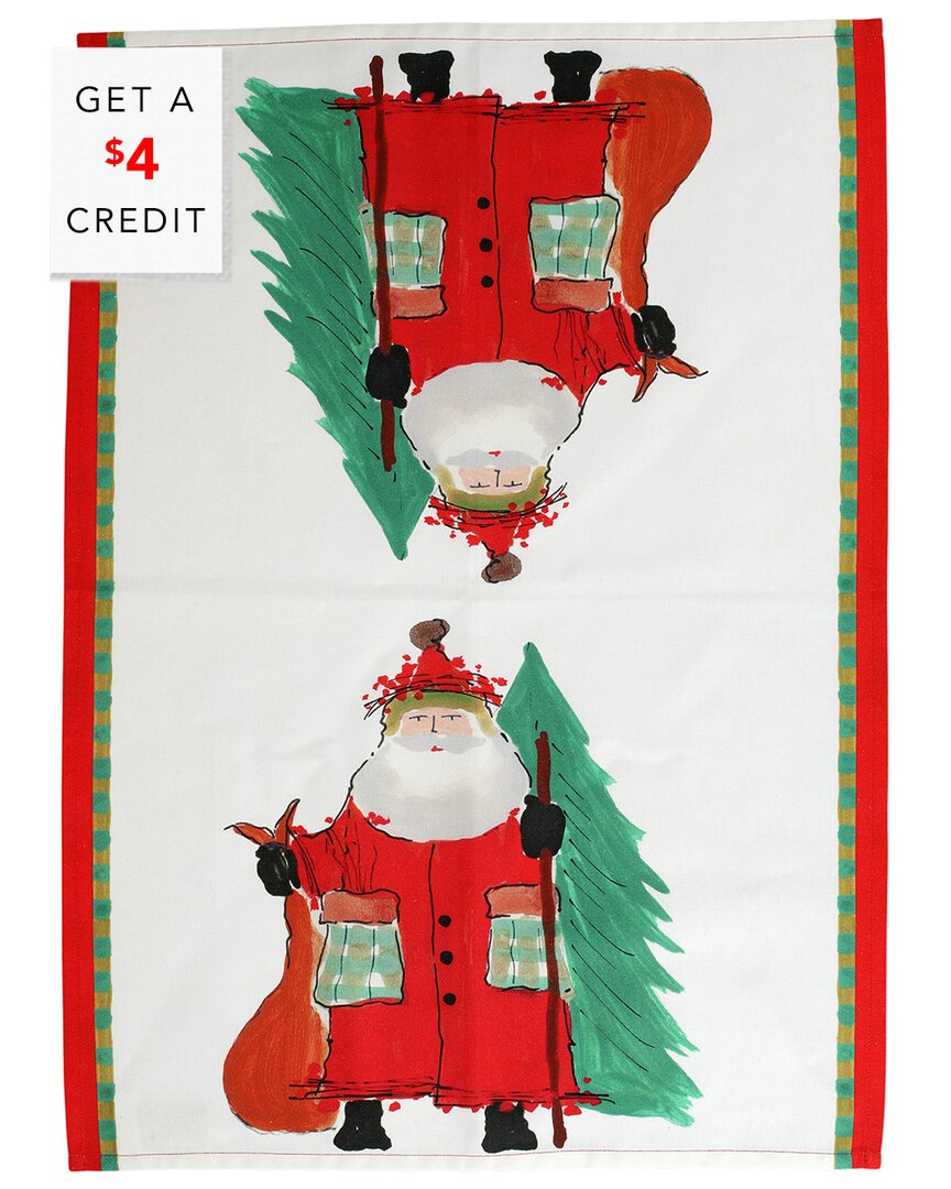 Shop Vietri Old St. Nick Dish Towel With $4 Credit In Multicolor
