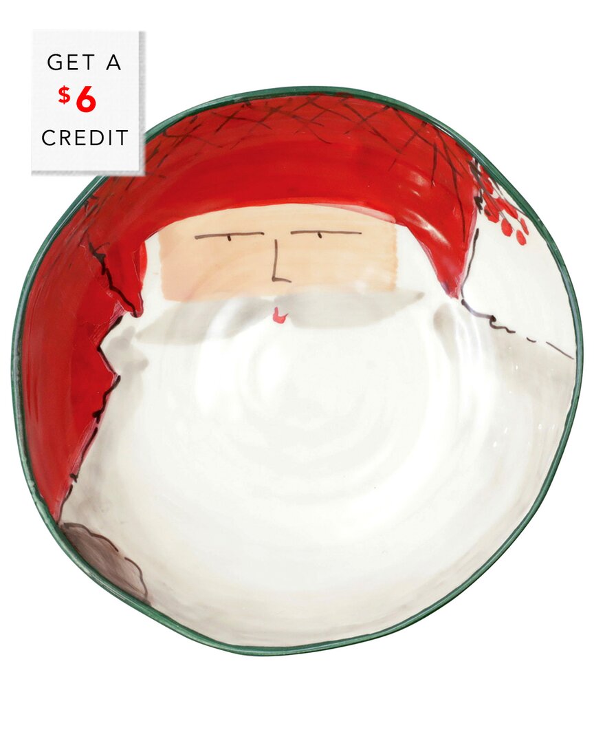 Vietri Old St. Nick Pasta Bowl With $6 Credit In Multicolor