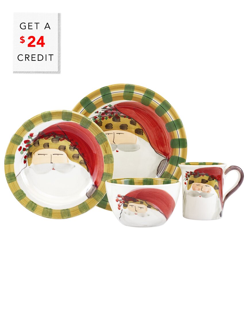 Shop Vietri Old St. Nick 4pc Place Setting With $24 Credit In Multi