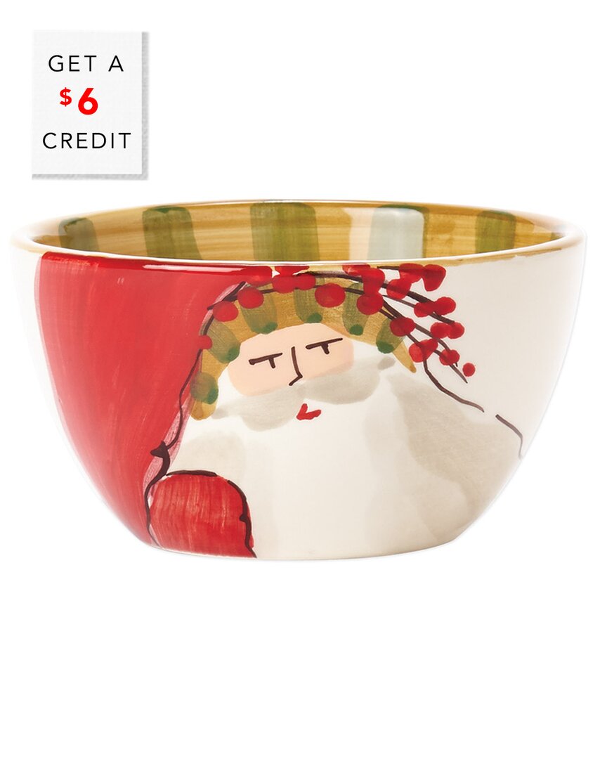 Vietri Old St. Nick Cereal Bowl With $6 Credit In Multicolor