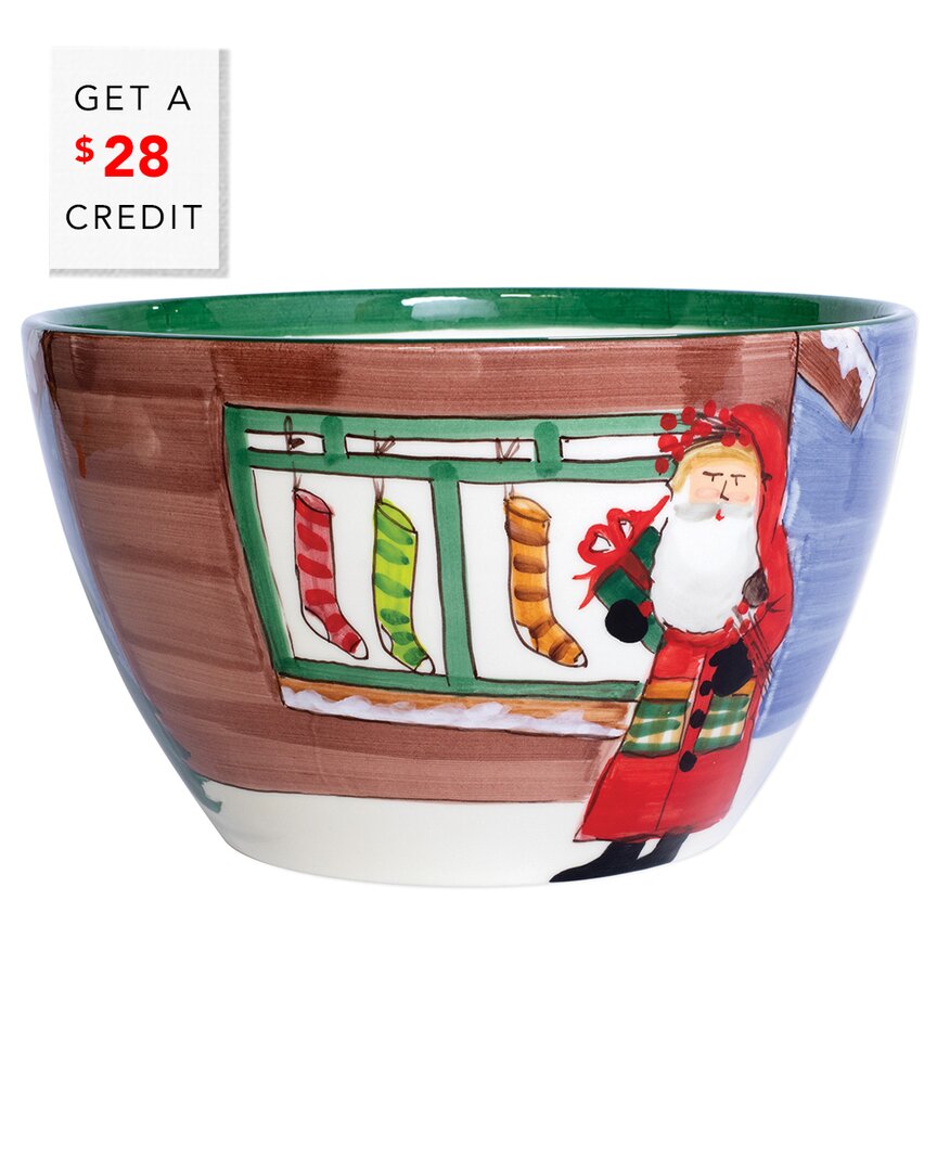 Shop Vietri Old St. Nick Large Deep Bowl With $28 Credit In Multi