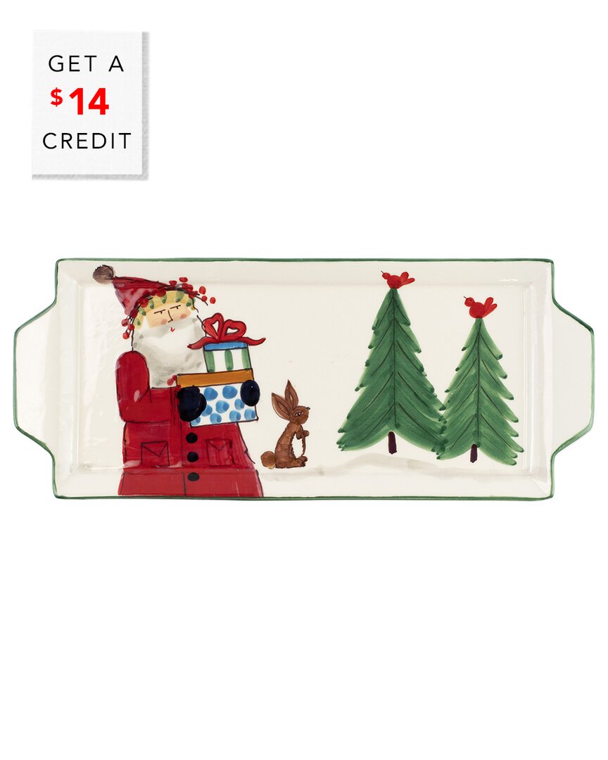 Shop Vietri Old St. Nick Handled Rectangular Platter With $14 Credit In Multi