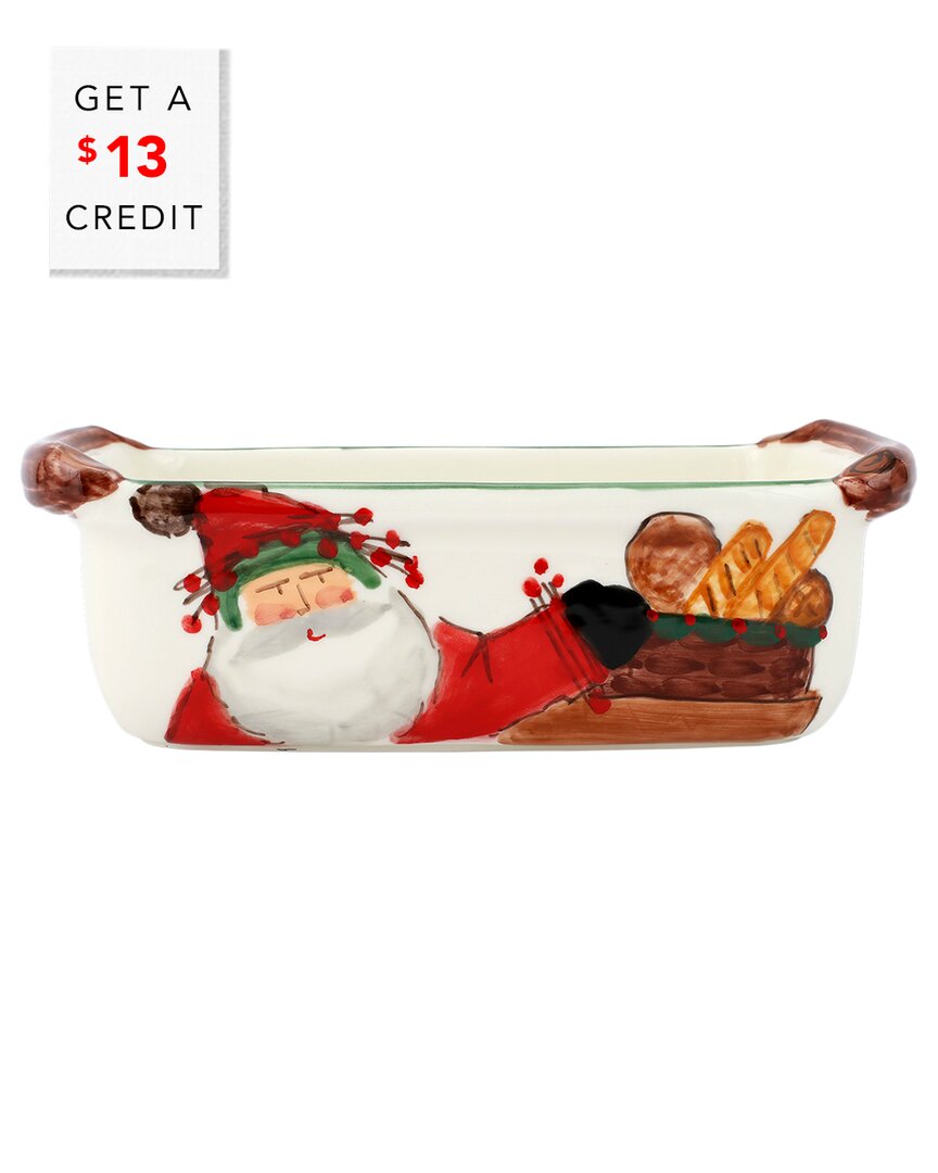 Shop Vietri Old St. Nick Loaf Pan With $13 Credit In Multi
