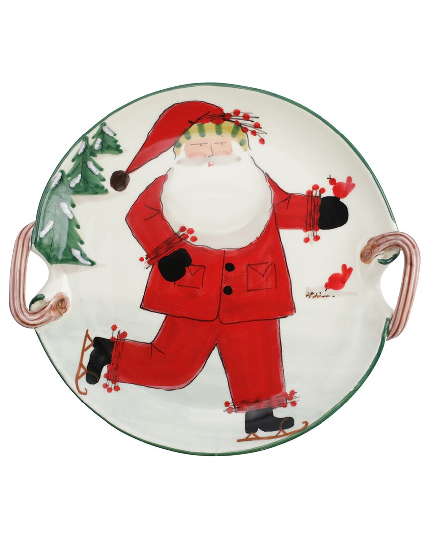 VIETRI VIETRI OLD ST. NICK HANDLED ROUND PLATTER