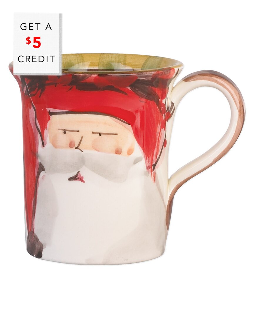 Vietri Old St. Nick Hat Mug With $5 Credit In Multi