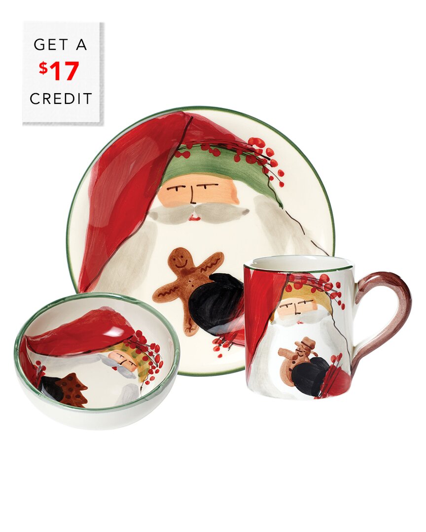 Vietri 3 Piece Old St. Nick 2021 Bambini Set In Multicolor