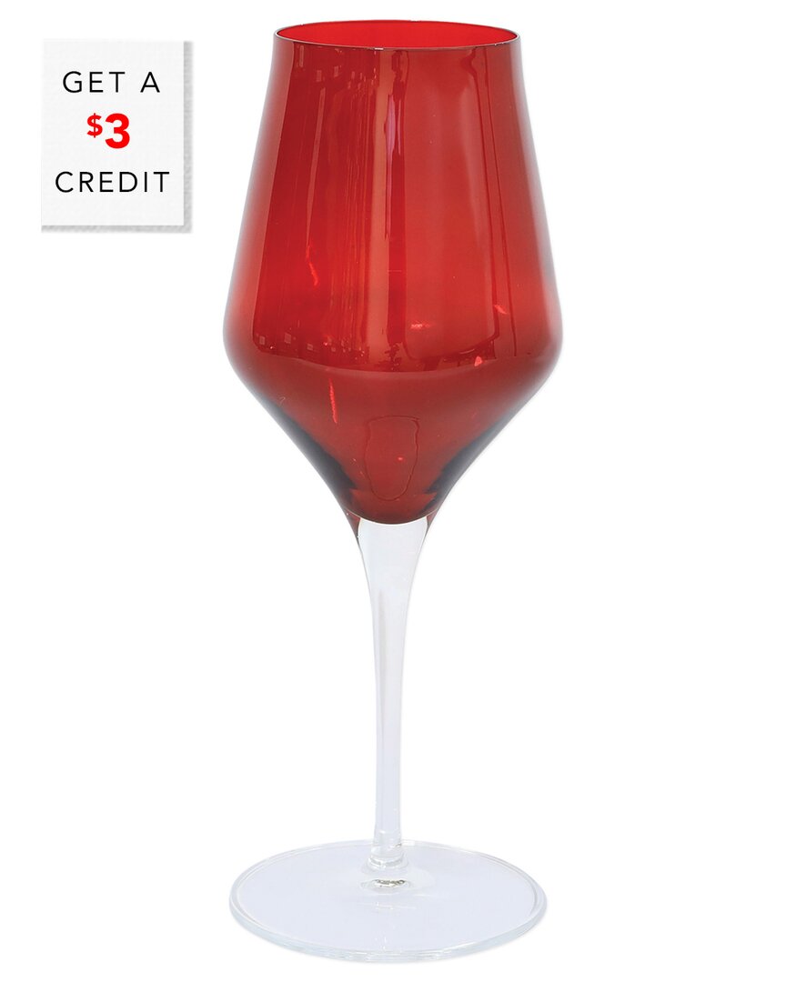 Shop Vietri Contessa Water Glass With $3 Credit In Red