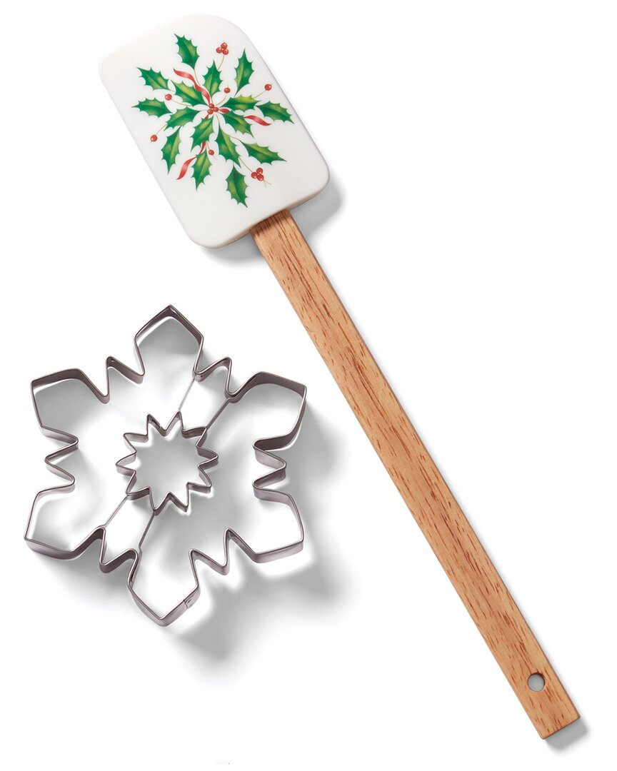 Lenox Dnu Unprofitable  Holiday Spatula & Snowflake Cookie Cutter In Multicolor