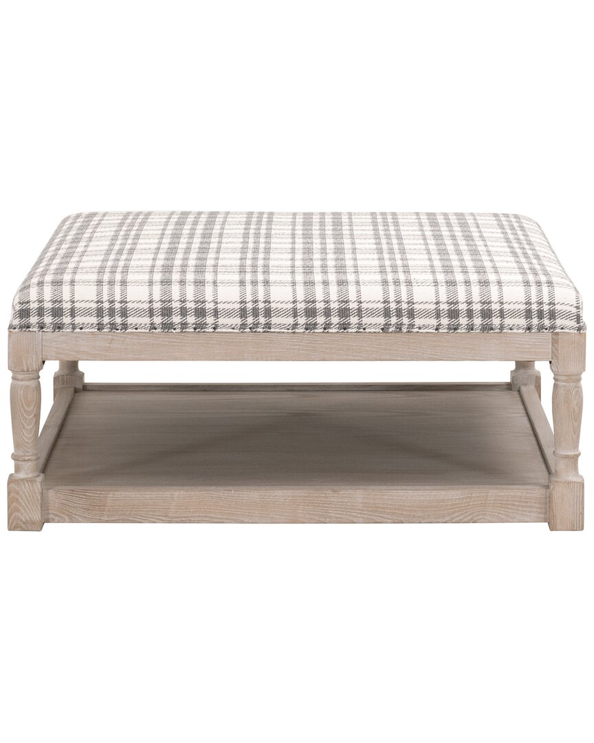 Essentials For Living Townsend Upholstered Coffee Table In Grey