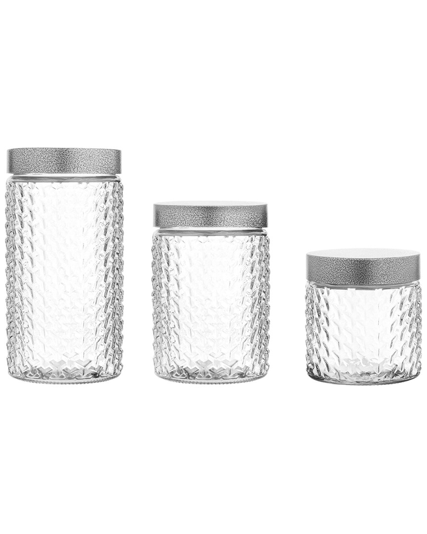 Jay Imports Jay Import Weave Round 3pc Canister Set