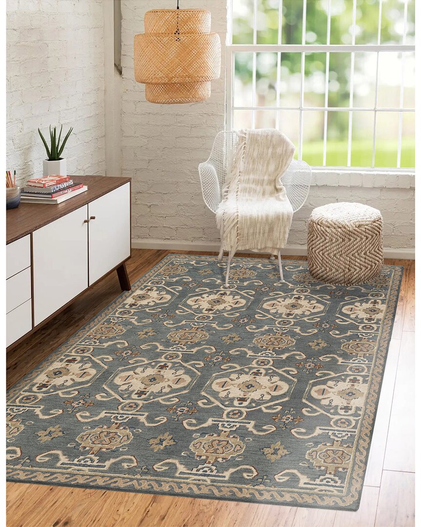 Obeetee Noble Wool Rug In Blue