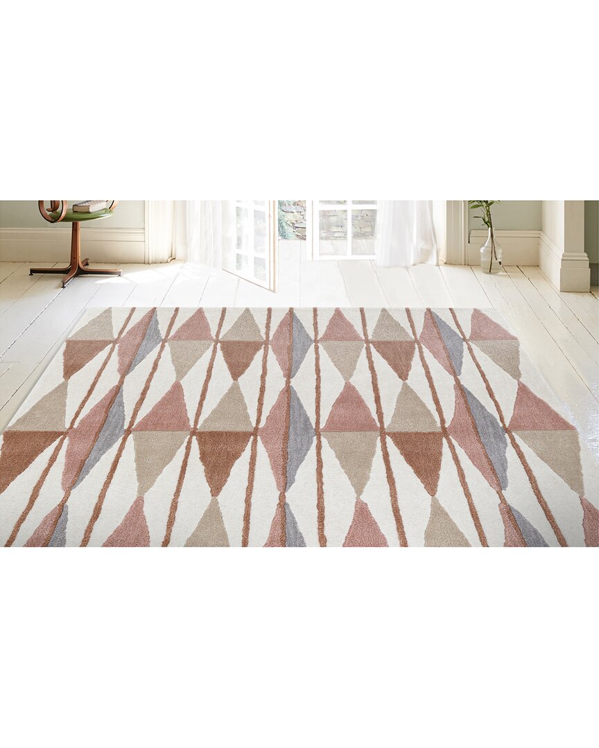 Obeetee Retro Wool Rug In Red