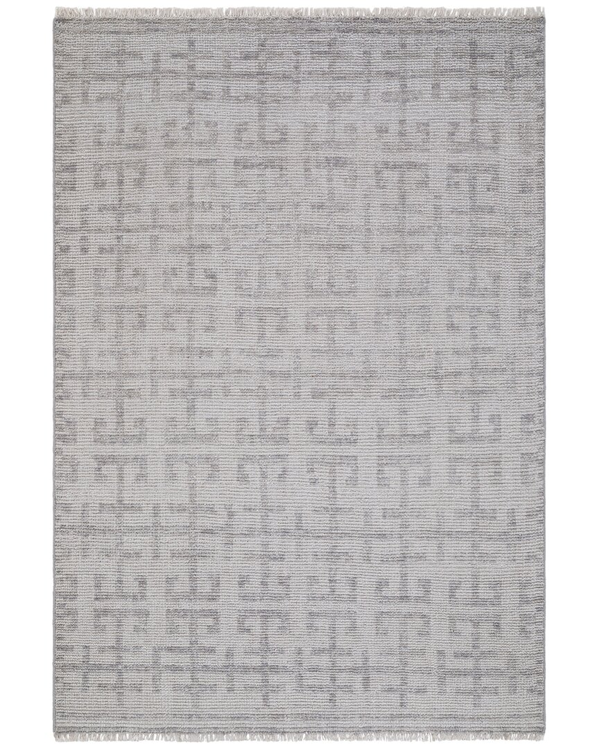 Obeetee Hand Knotted Sienna Wool Rug In Gray