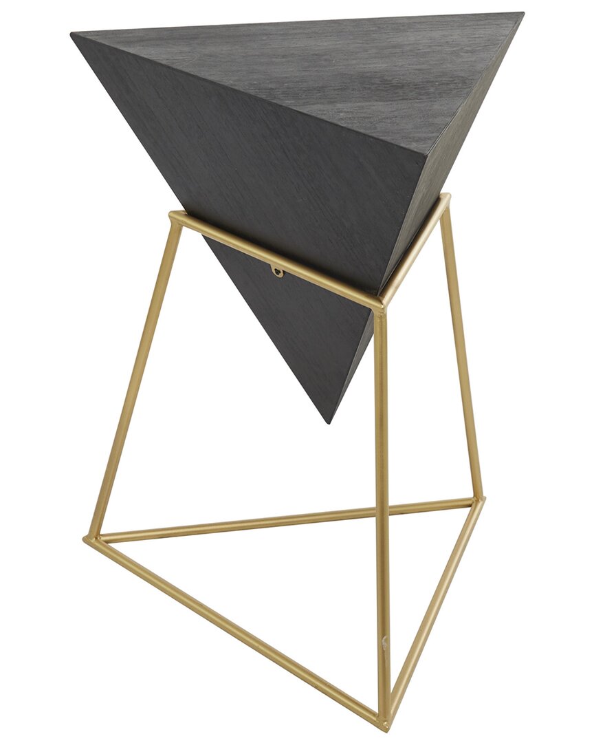 Peyton Lane Modern Pyramid Accent Table In Black