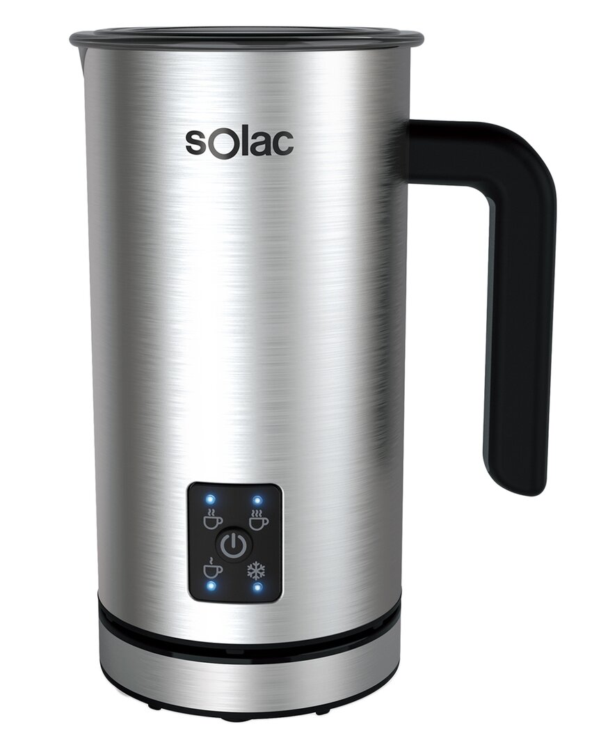 Solac Pro Foam Stainless Steel Milk Frother/hot Chocolate Mixer In Black