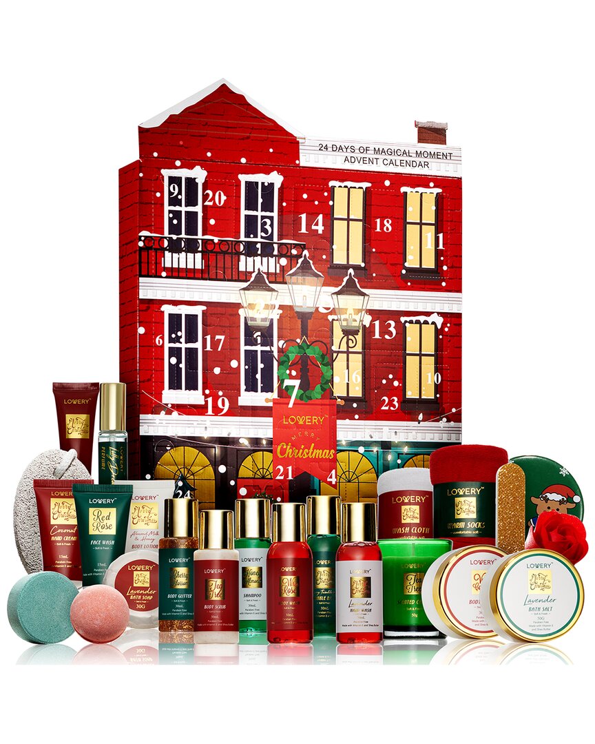 Lovery 24-pc. Limited Edition Advent Calender Beauty Bath And Body Care Gift Set In Multi