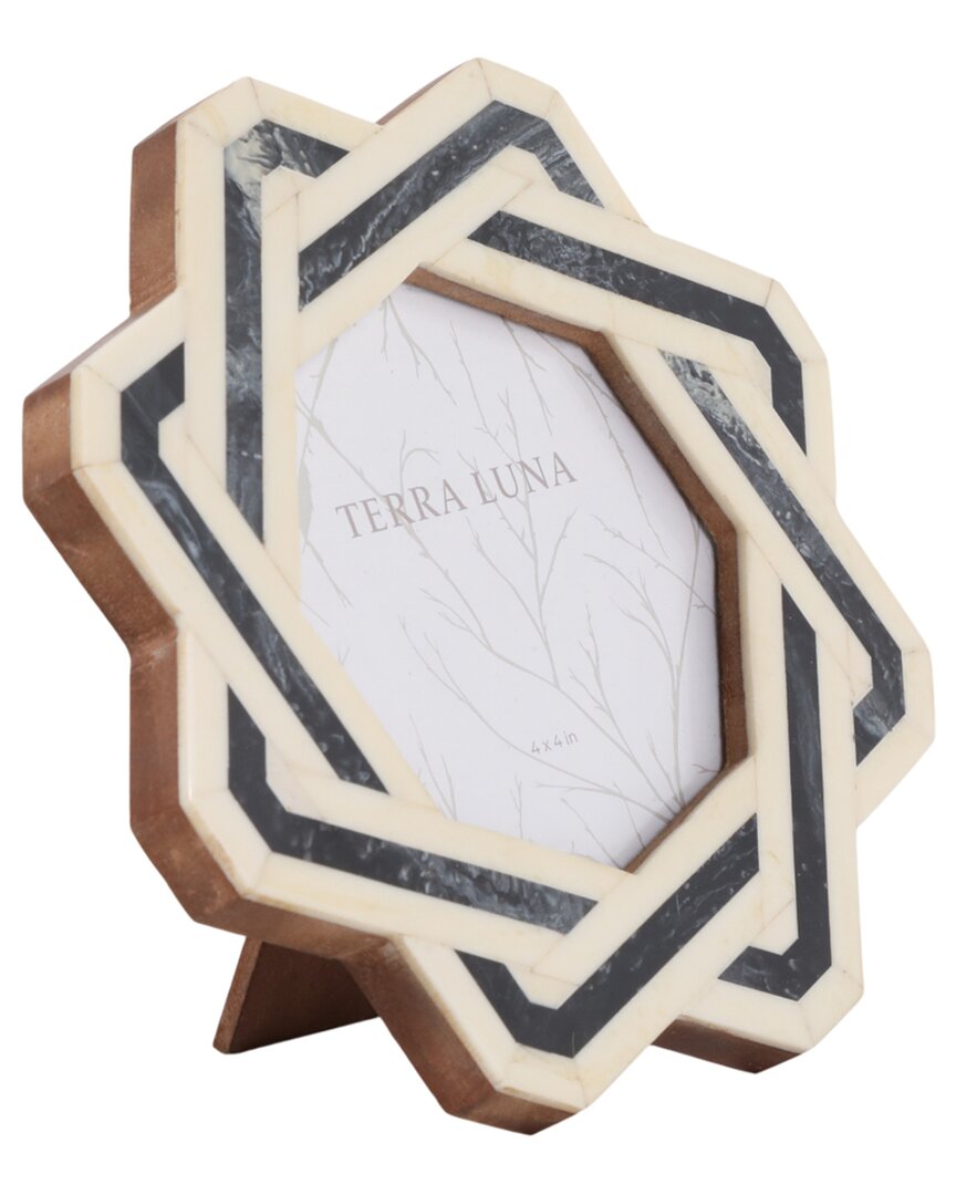 Sagebrook Home 4x4 Woven Resin Inlay Photo Frame