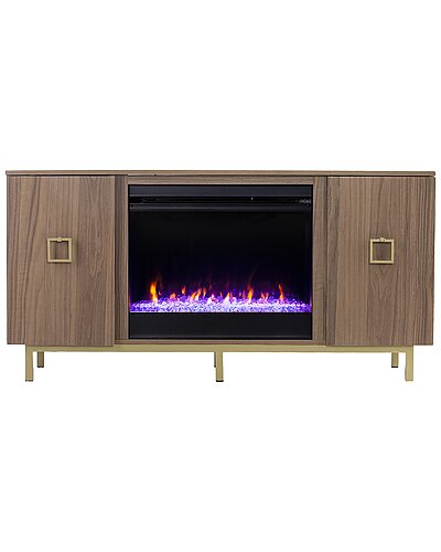 SEI Furniture Yorkville Fireplace with Media Storage - Thumbnail 3