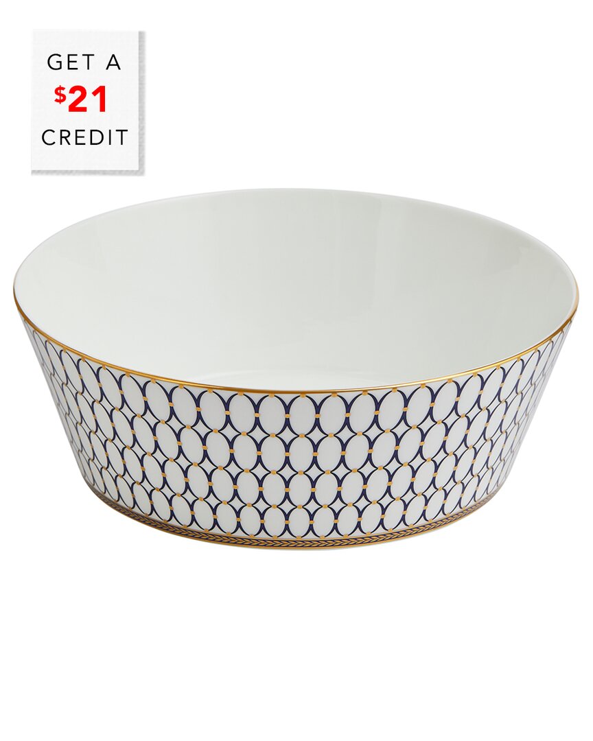 Wedgwood Renaissance Gold Serving Bowl 10in With $21 Credit