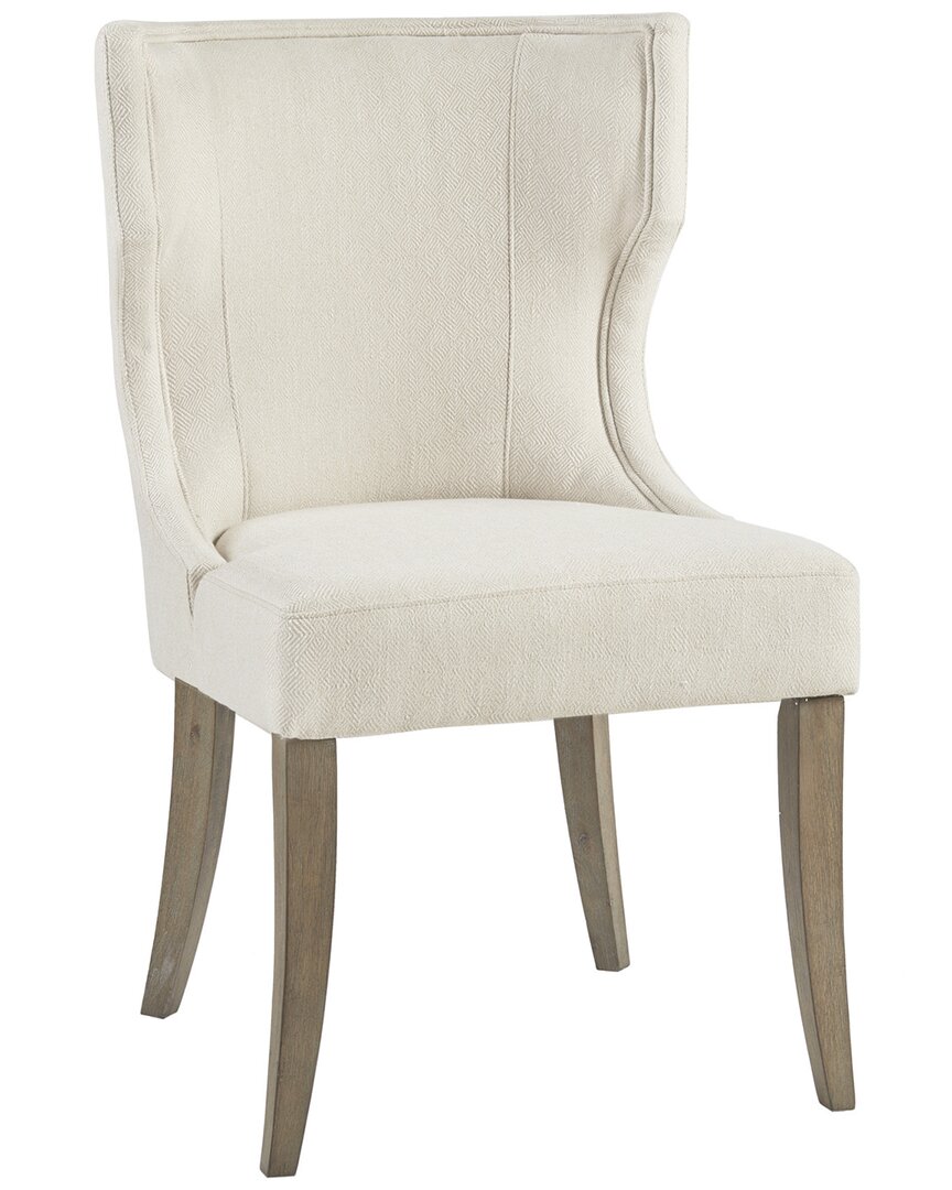Shop Madison Park Carson Upholstered Wingback Dining Chair In White