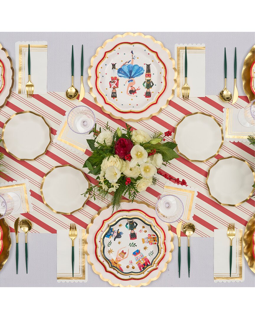 Sophistiplate Whimsical Nutcracker 116 Pc Table Setting - Service For 16 In Gold