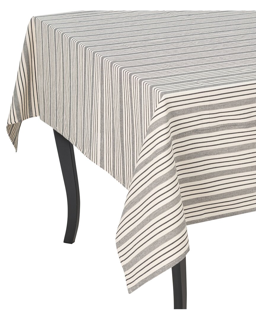 French Home Striped Tablecloth In Gray