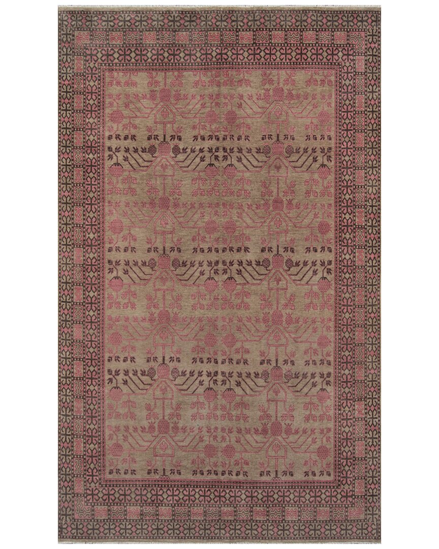 Momeni Banaras Hand Knotted Traditional Rug In Pink