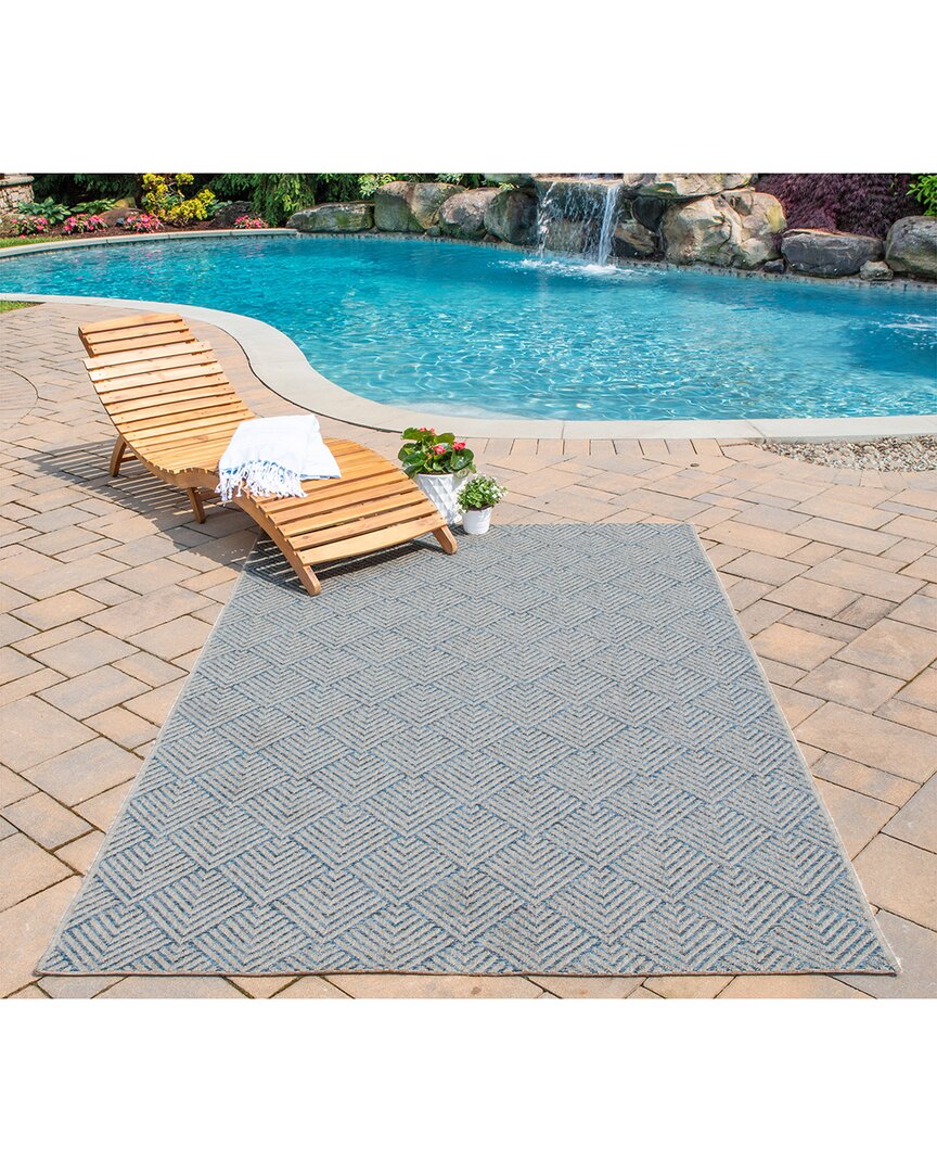 Momeni Como Indoor/outdoor Contemporary Rug In Blue