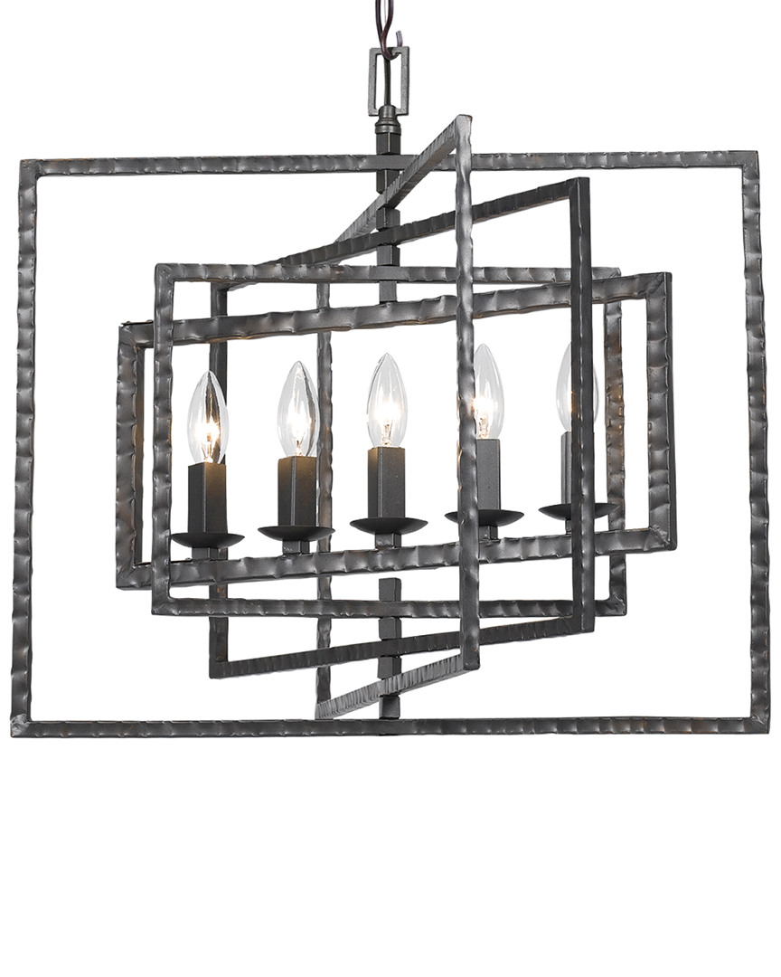 Crystorama Capri Raw Steel Chandelier