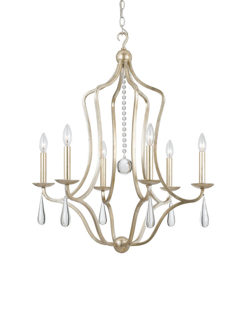 Crystorama 6-light Manning Silver Leaf Chandelier
