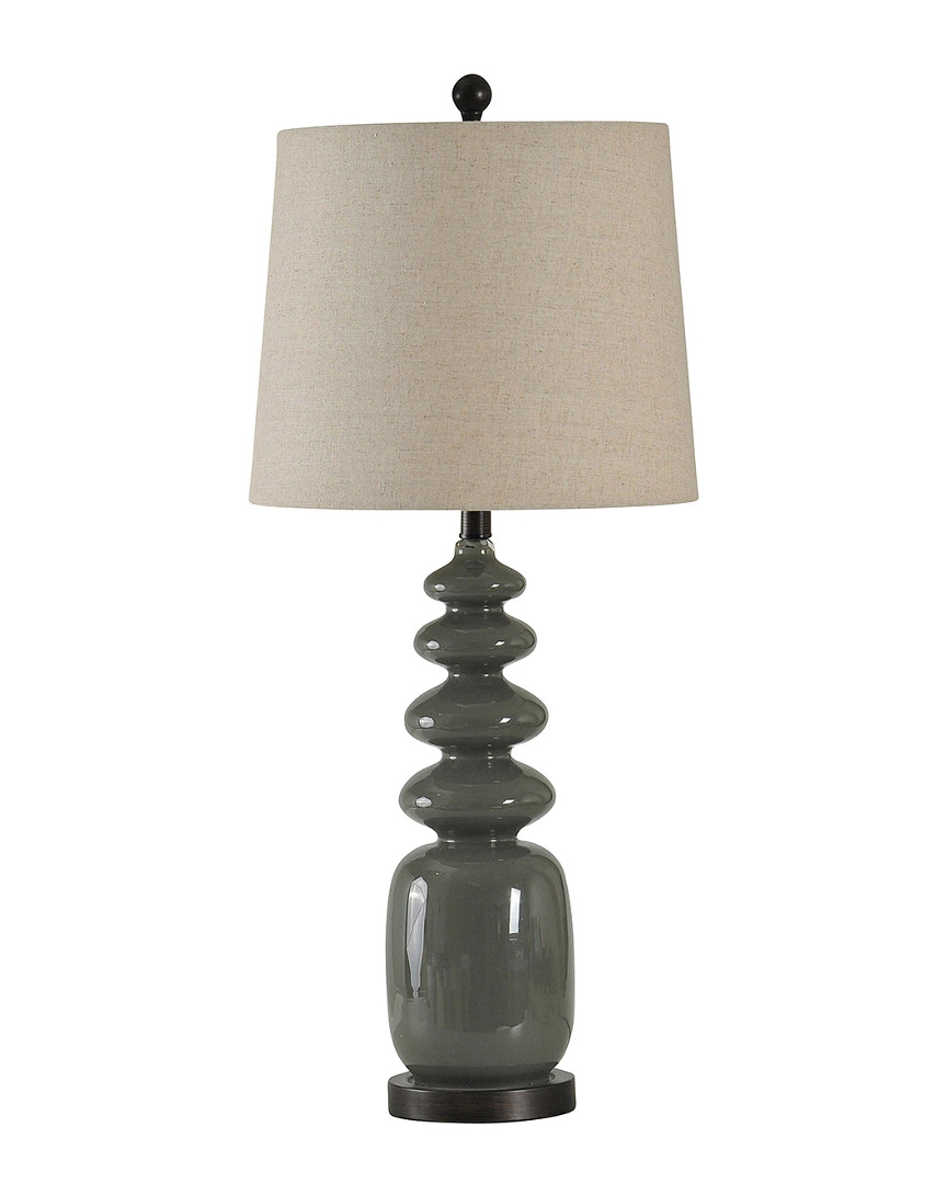 Stylecraft Dark Gray Painted Glass Lamp
