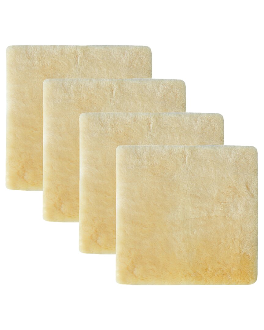 Natural Group Natural Pack Of 4 Medical Sheepskin 17x17in Chair Pads