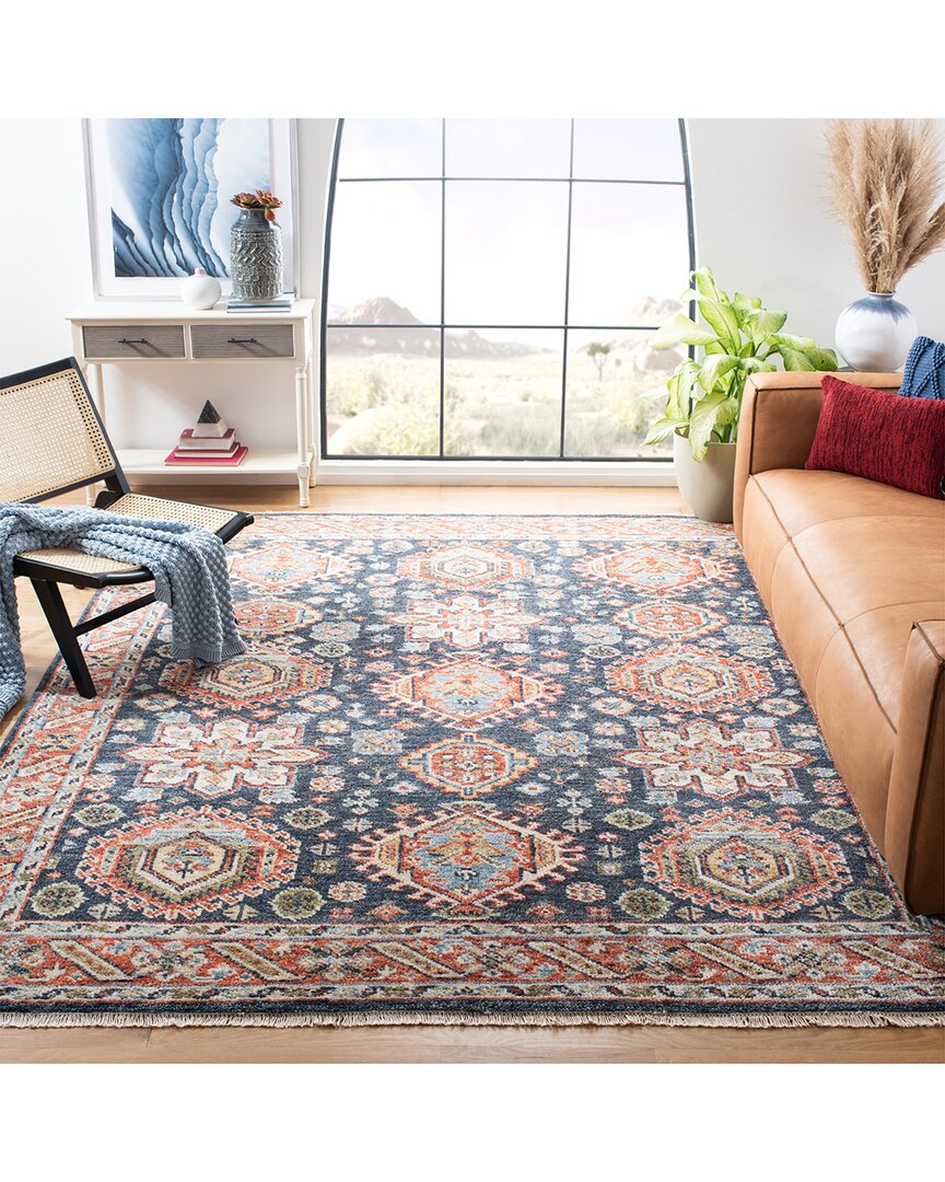 Safavieh Samarkand Hand Knotted Wool-blend Rug In Red