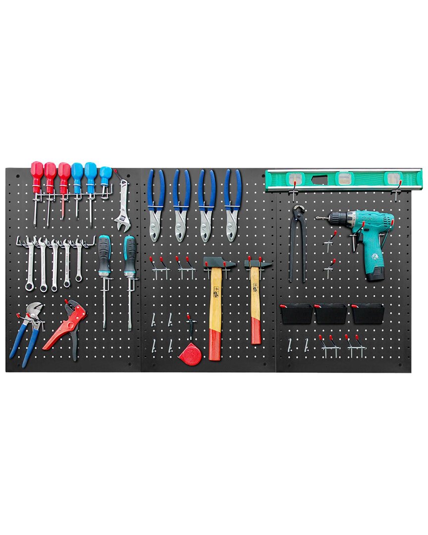 Lugo 62pc Steel Pegboard Wall Organizer Kit In Multi