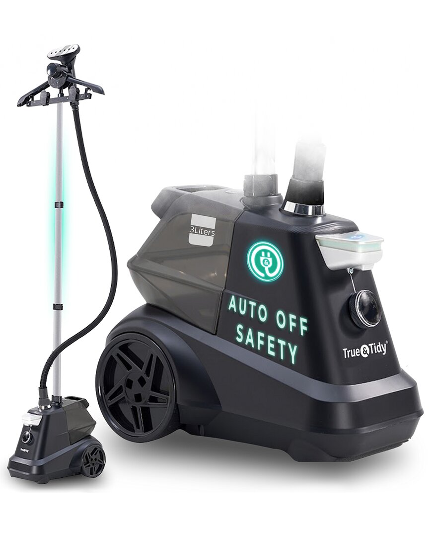 True & Tidy Industrial Grade 1800w Garment Steamer In Black