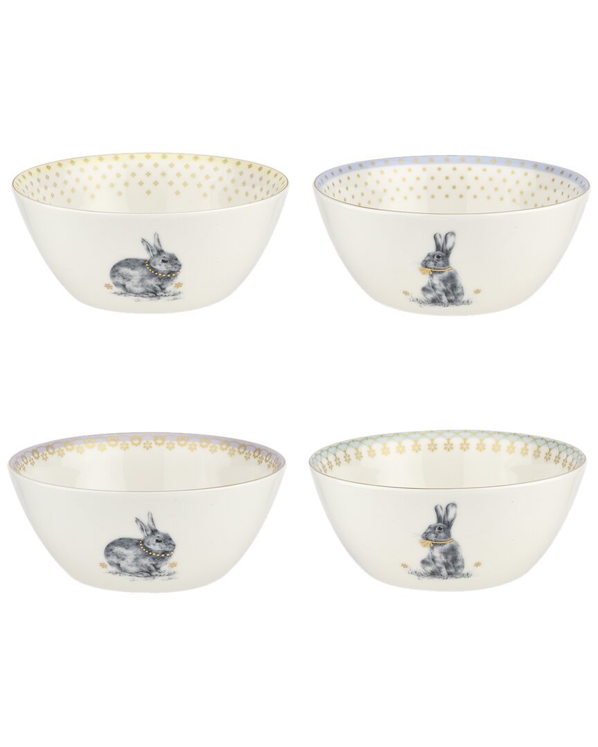 Spode Meadow Lane Set Of 4 Cereal Bowls In White