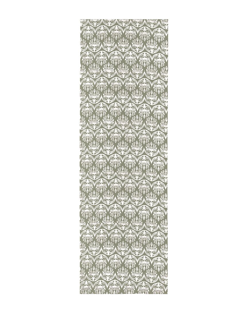 French Home Botanical Table Runner In Gray