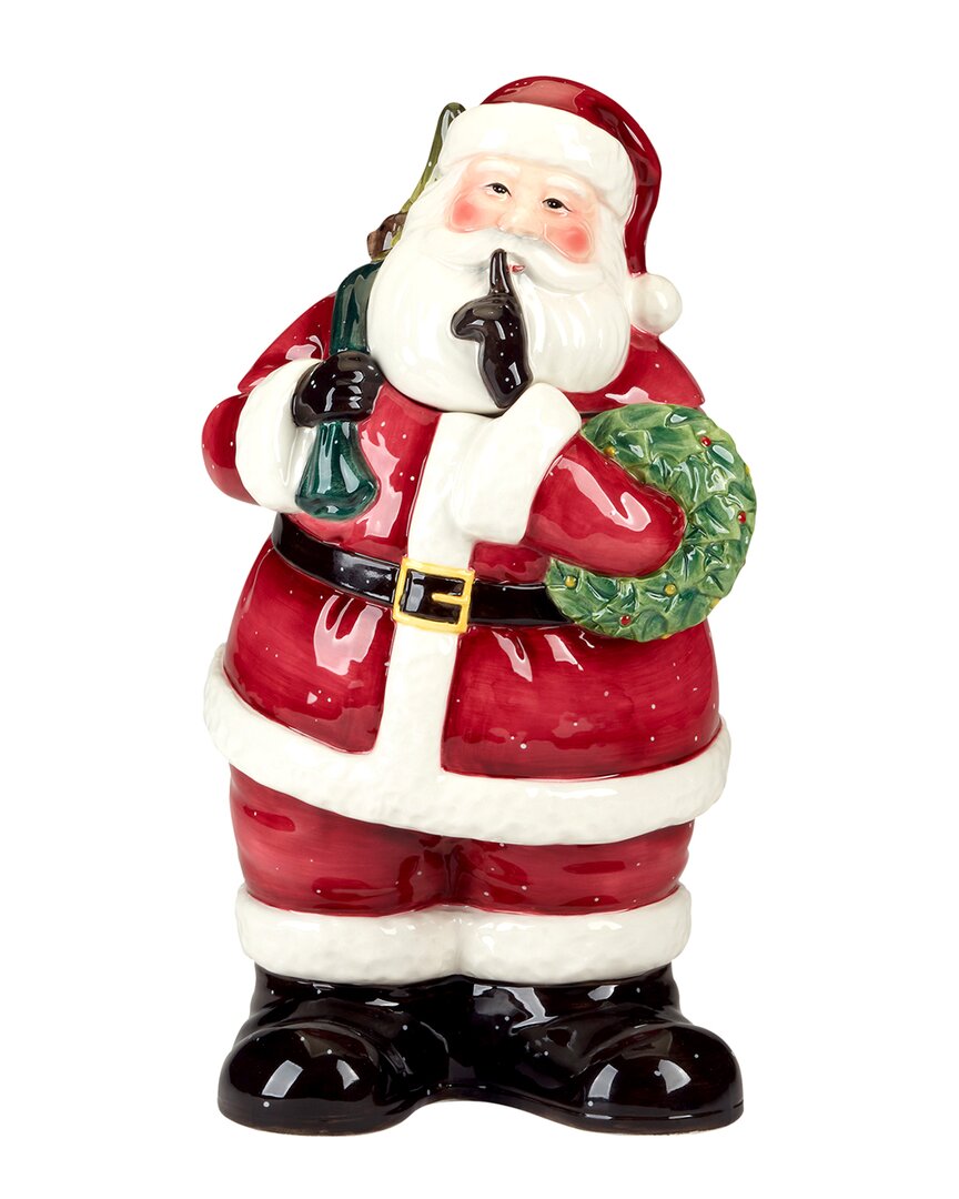 Certified International Santa's Secret 3d Cookie Jar