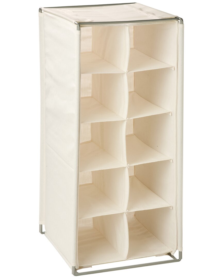 Shop Honey-can-do 10- Pair Canvas Shoe Rack Cubby In Natural
