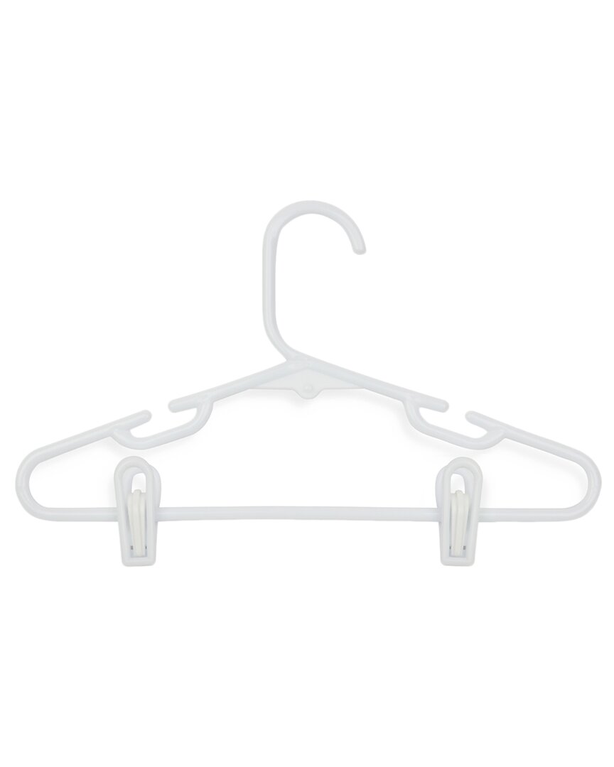 Honey-can-do Kids Clothes Hangers With Clips (pack Of 18) In White