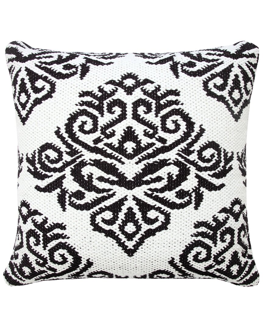 Lr Home Brynn Decorative Damask Throw Pillow In White