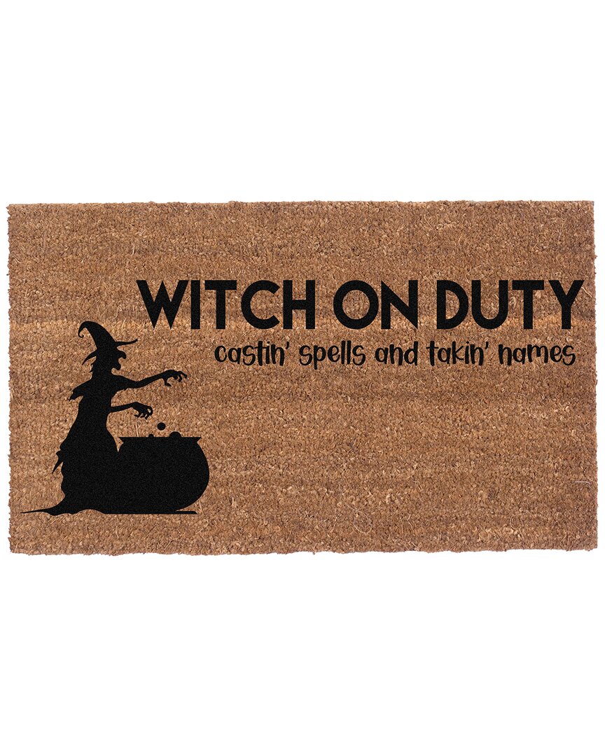 Coco Mats N More Witch On Duty Rug In Multicolor