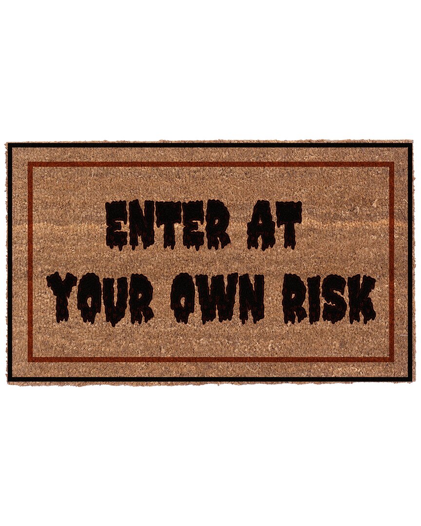Coco Mats N More Enter At Your Own Risk Rug In Multicolor