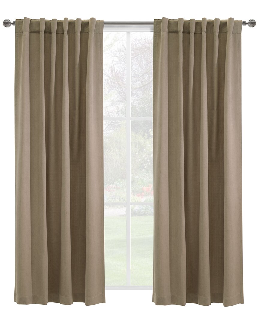 Habitat Mulberry Light Filtering Raw Silk Dual Header Curtain Panel In Blush