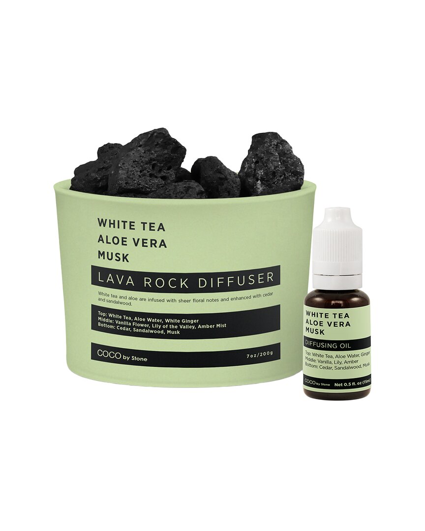 Coco By Stone Handmade Lava Rock Diffuser With Oil Starter Pack - Inspired By Daniel Stone