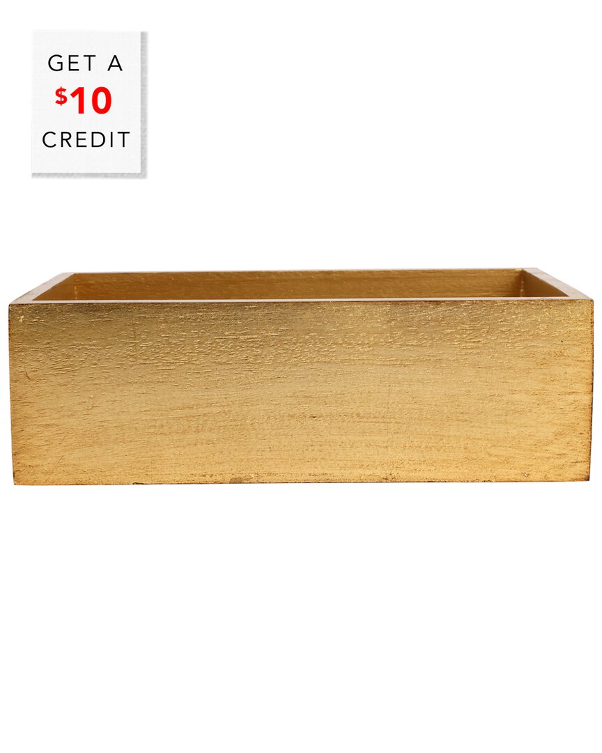 Vietri Florentine Cocktail Napkin Holder In Gold
