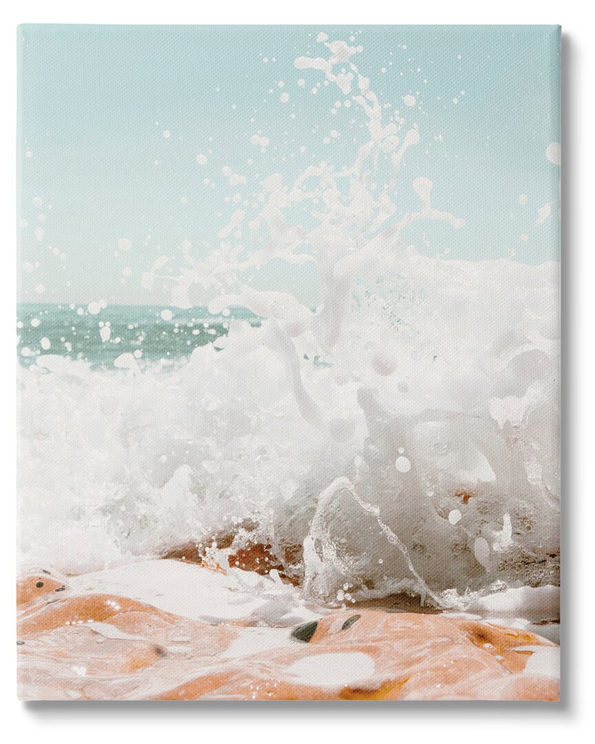 Shop Stupell Splashing Sandy Beach Sea Foam Canvas Wall Art By Krista Broadway