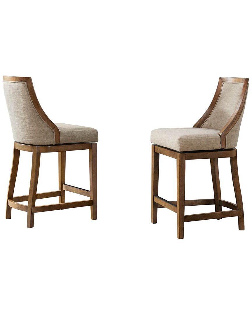 Shop Alaterre Ellie Set Of 2 Counter Height Stools In Brown