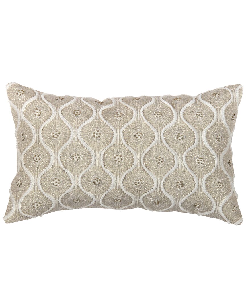 Pasargad Home Neples Beige Embroidered Pillow